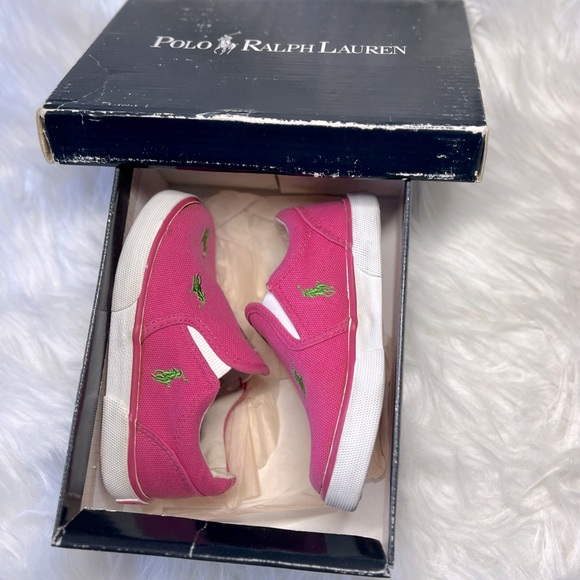 Polo Ralph Lauren toddlers fuchsia slip on size 8 - Picture 13 of 14